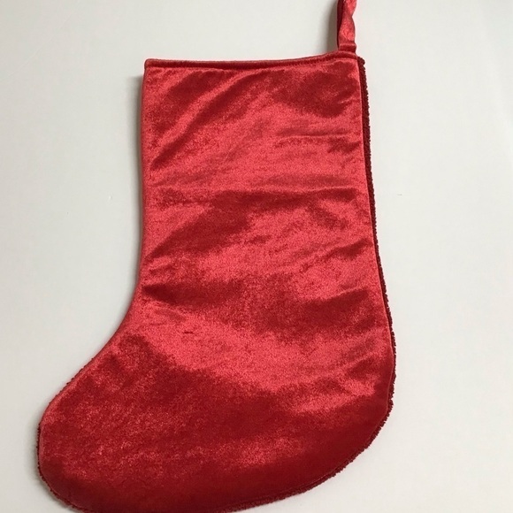 Disney Parks Santa Mickey Mouse Christmas Stocking HoHoHo Holly Snow Holiday Red - Picture 3 of 16